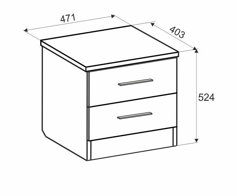 Тумба прикроватная схема с размерами